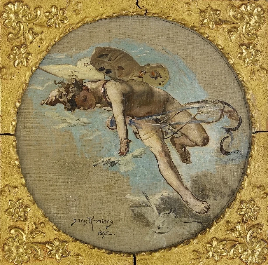 Cherubino, schizzo per il soffitto del Palazzo di Stoccolma, 1892